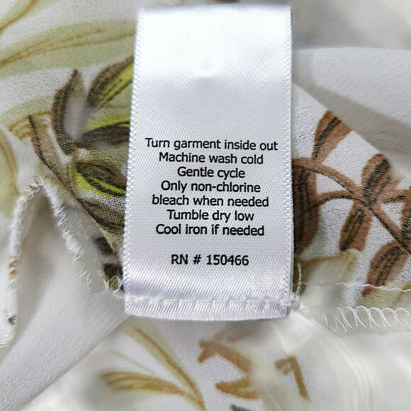 41 Hawthorn Petite Floral Midi Dress Button Front Tie Waist Ivory Resort Chic 5P - Picture 7 of 11